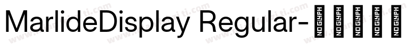 MarlideDisplay Regular字体转换